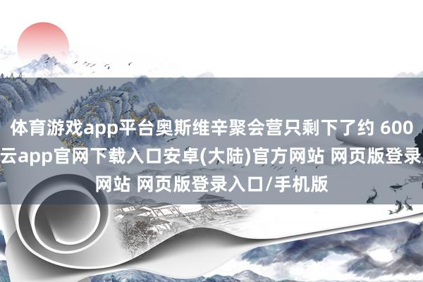 体育游戏app平台奥斯维辛聚会营只剩下了约 6000 名囚犯-开云app官网下载入口安卓(大陆)官方网站 网页版登录入口/手机版